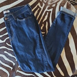 Vibrant Deep Blue Ankle Jeans